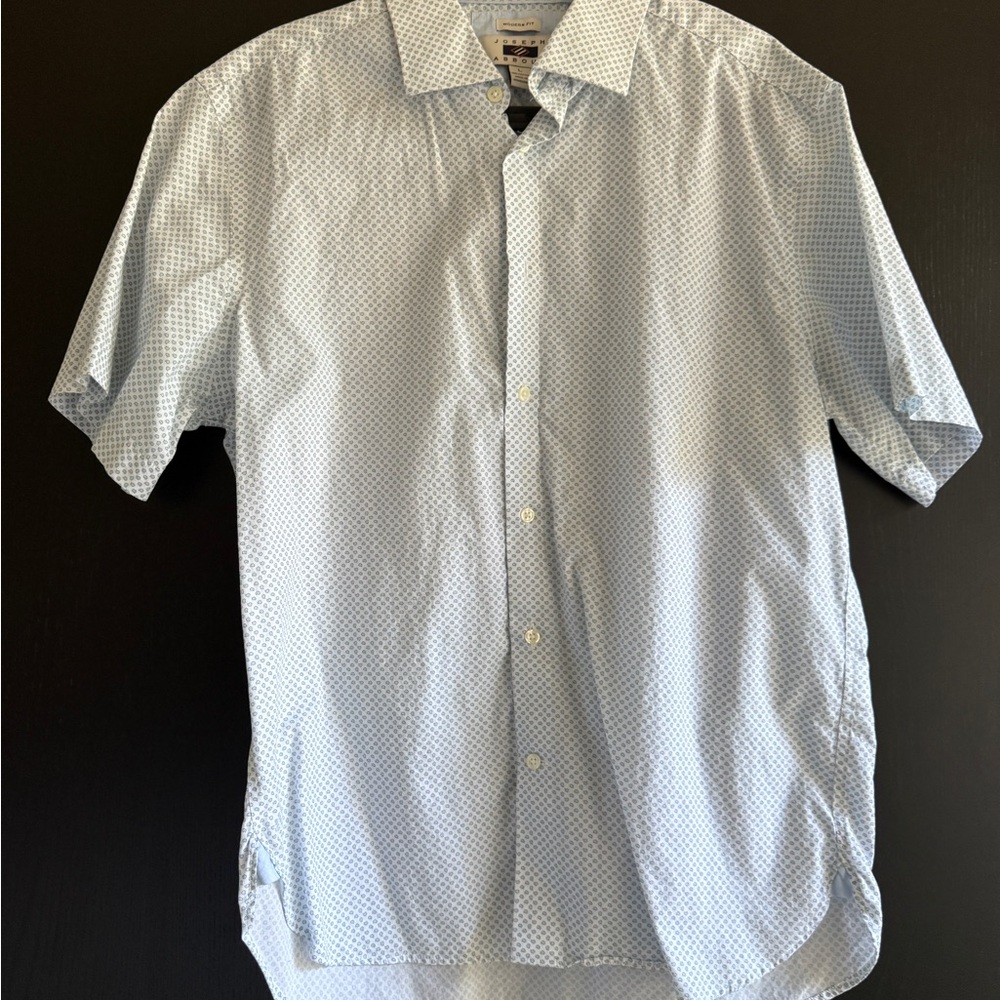 Joseph Abboud Light Blue Geometric Shirt